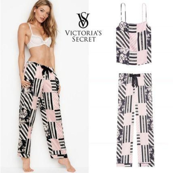 Victoria's Secret Other - Victoria Secret 3pc Polyester Pajama Set